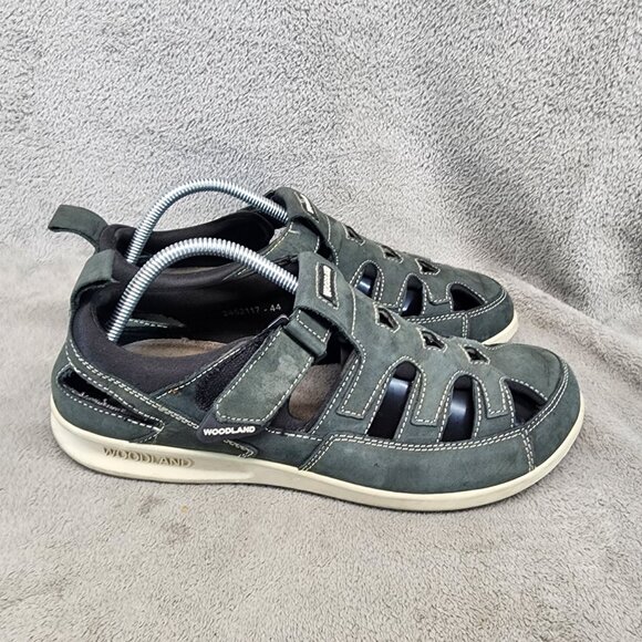 Woodland Shoes Mens EU 44 US 10 Buckeye Gray Leather Sandals main image 3